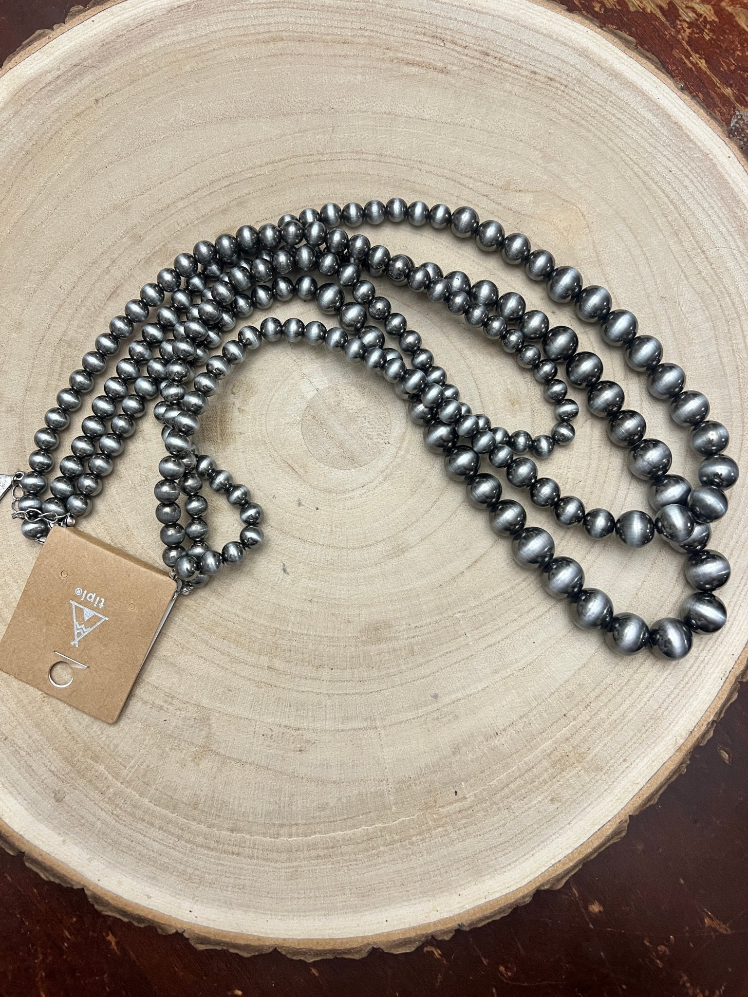 Three Long Strand Faux Sterling Pearl Layered Necklace Set - 35" + 3